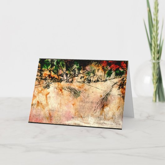 Klee - Road Junction (houtskooltekening) Kaart (Voorkant)