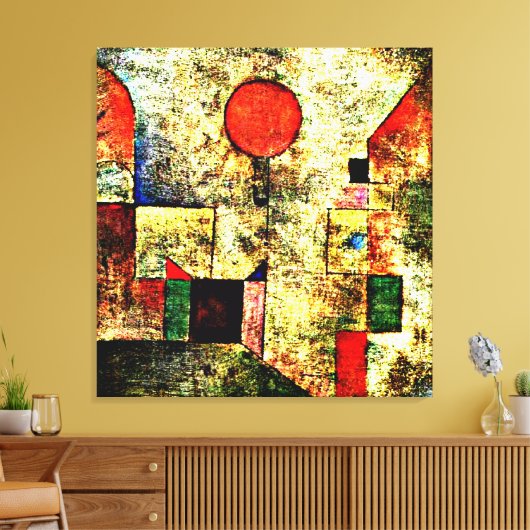 Klee - Rode ballon Canvas Afdruk (Insitu (Woonkamer))