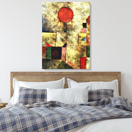 Klee - Rode ballon Canvas Afdruk (Insitu (Slaapkamer))