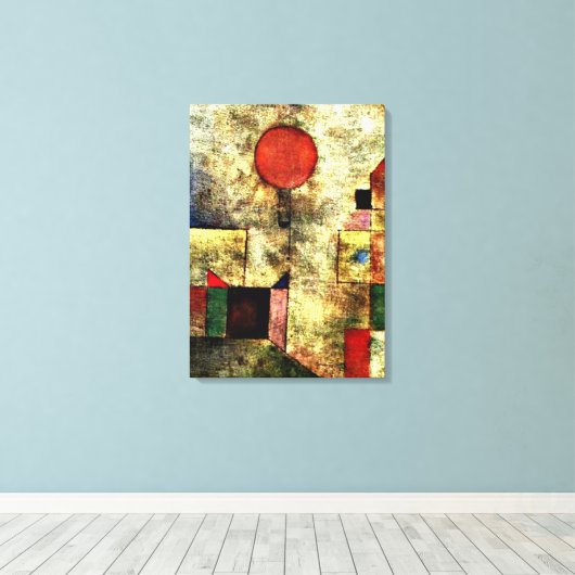 Klee - Rode ballon Canvas Afdruk (Insitu (Houten vloer))