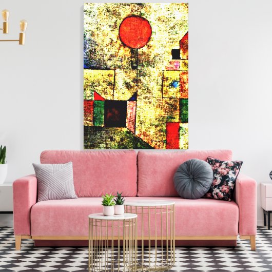 Klee - Rode ballon Canvas Afdruk (Insitu (Woonkamer))