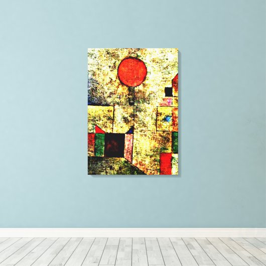 Klee - Rode ballon Canvas Afdruk (Insitu (Houten vloer))