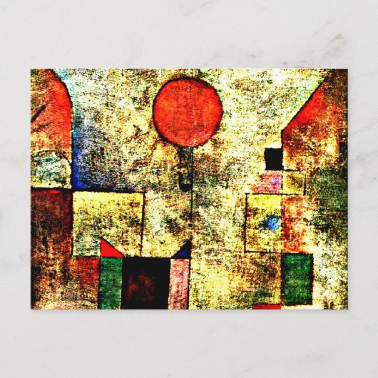 Klee - Rode ballon Feestdagenkaart (Voorkant)