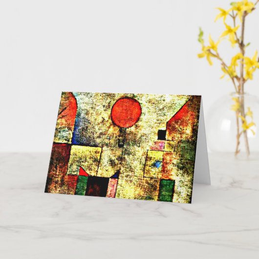 Klee - Rode ballon Kaart (Gele Bloem)