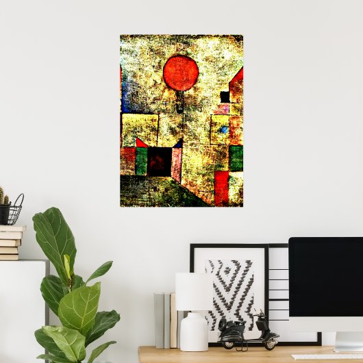 Klee - Rode ballon Poster (Thuiskantoor)