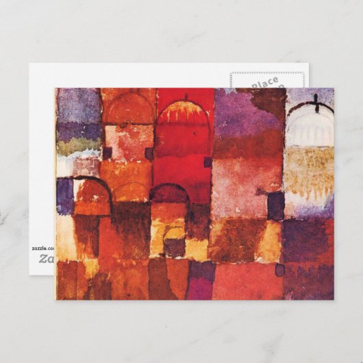 Klee - Rode en witte Cupolas Briefkaart (Voorkant / Achterkant)