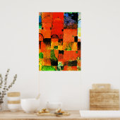 Klee - Rode en Witte Domes Poster (Keuken)