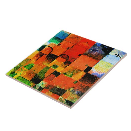 Klee - Rode en Witte Domes Tegeltje (Zijkant)