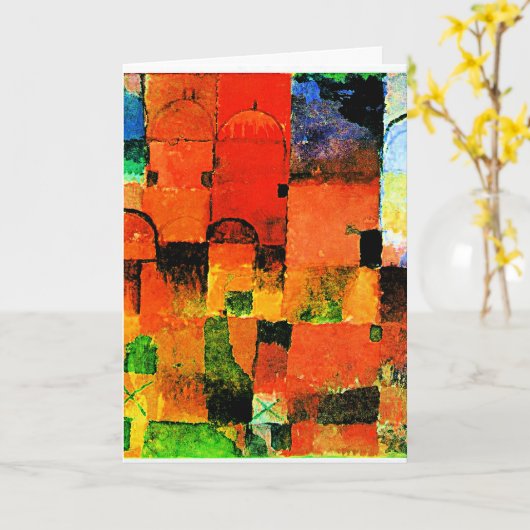 Klee - Rode en Witte Koepels 2021 groot Kaart (Gele Bloem)