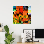 Klee - Rode en Witte Koepels, Poster (Thuiskantoor)