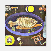 Klee - rond de vis, magneet (Voorkant)