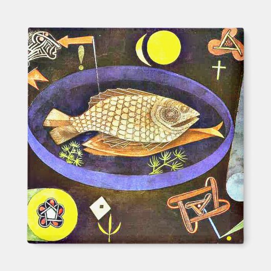 Klee - rond de vis, magneet (Voorkant)