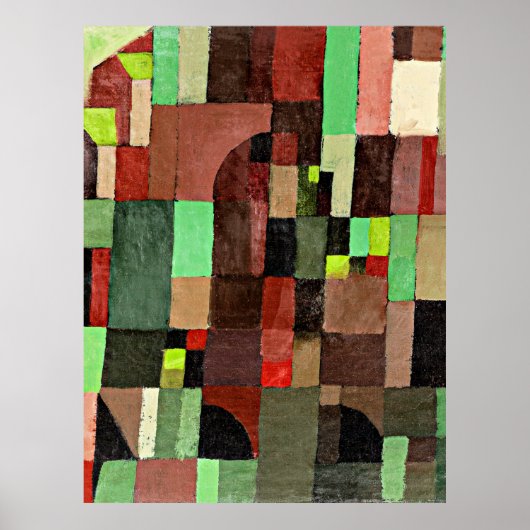 Klee - Rood, groen en violet-gele Rhythmen, Poster (Voorkant)