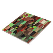 Klee - Rood, groen en violet-gele Ritmen, Tegeltje (Zijkant)