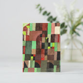 Klee - Rood, groen en vioolgeel ritme Briefkaart (Staand voorkant)