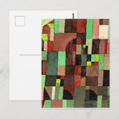 Klee - Rood, groen en vioolgeel ritme Briefkaart (Voorkant / Achterkant)