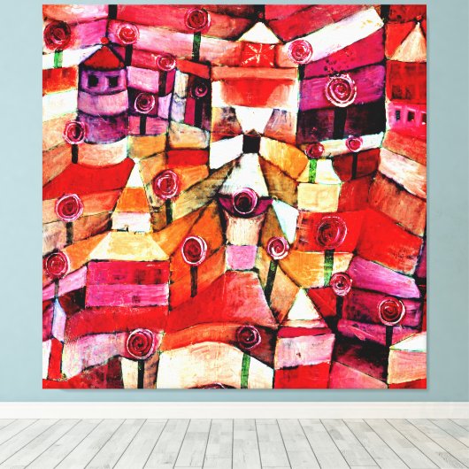 Klee - Rozentuin Canvas Afdruk (Insitu (Houten vloer))