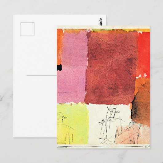 Klee - Samenstelling met figuren, Briefkaart (Voorkant / Achterkant)