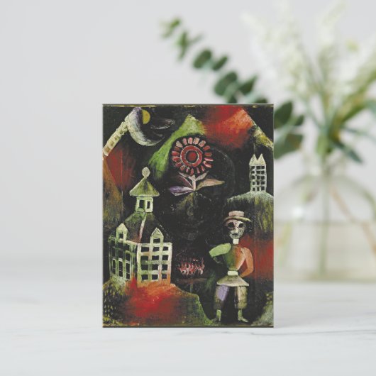 Klee - Schoolhuis Briefkaart (Staand voorkant)