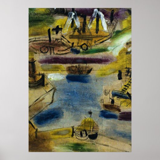 Klee - Small Harbour Scene Poster (Voorkant)