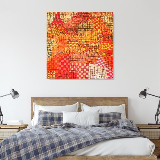 Klee - Stad Kasteel Kr.  Canvas Afdruk (Insitu (Slaapkamer))