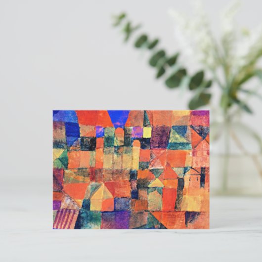 Klee - Stad met de drie koepels Briefkaart (Staand voorkant)