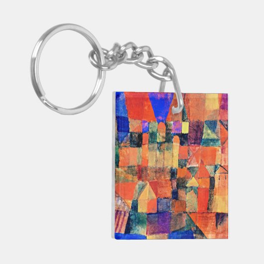 Klee - Stad met de drie koepels Sleutelhanger (Voorkant Links)