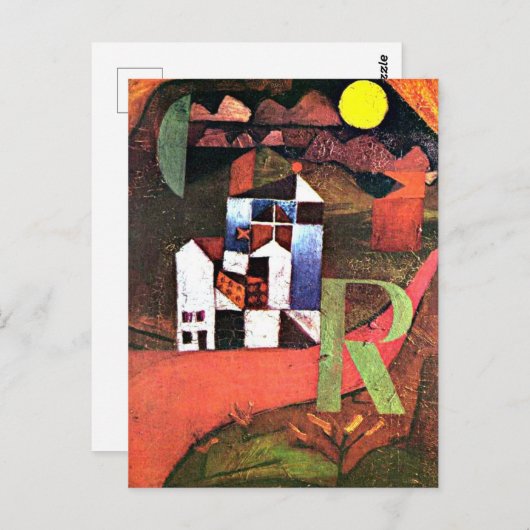 Klee - Stad R Briefkaart (Voorkant / Achterkant)