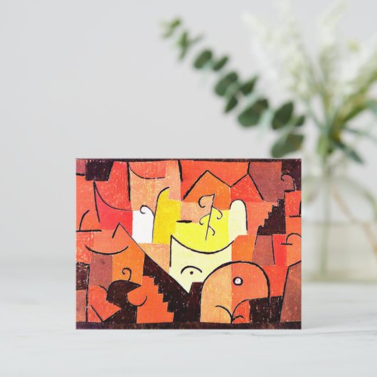Klee - Stage Landscape, abstract kunstwerk Briefkaart (Staand voorkant)
