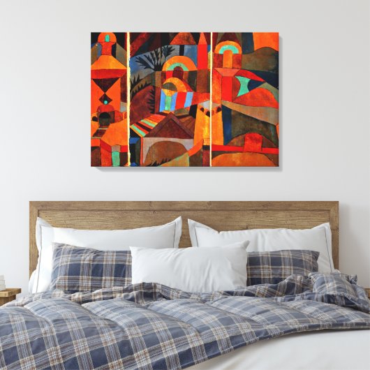 Klee - Temple Gardens Canvas Afdruk (Insitu (Slaapkamer))