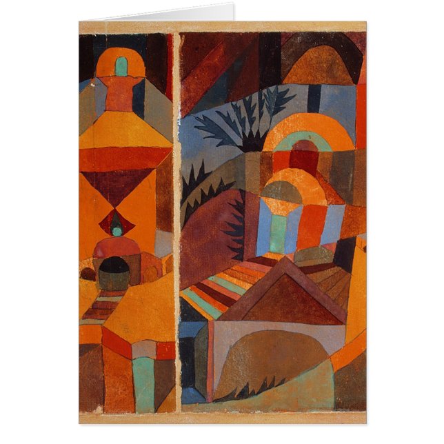 Klee Temple Gardens, kleurrijk Abstract kubisme (Voorkant)