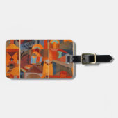 Klee Temple Gardens, kleurrijk Abstract kubisme Bagagelabel (Voorkant horizontaal)