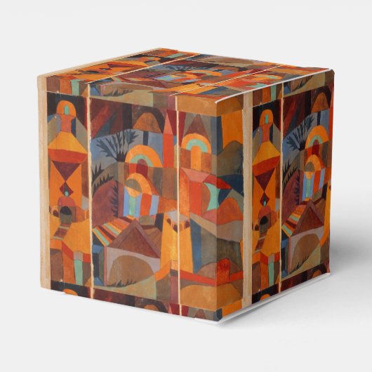 Klee Temple Gardens, kleurrijk Abstract kubisme Bedankdoosjes (Achterkant)