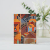 Klee Temple Gardens, kleurrijk Abstract kubisme Briefkaart (Staand voorkant)