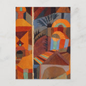 Klee Temple Gardens, kleurrijk Abstract kubisme Briefkaart (Voorkant)