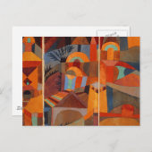 Klee Temple Gardens, kleurrijk Abstract kubisme Briefkaart (Voorkant / Achterkant)