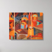 Klee Temple Gardens, kleurrijk Abstract kubisme Canvas Afdruk (Voorkant)