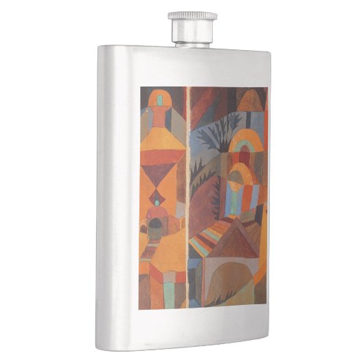 Klee Temple Gardens, kleurrijk Abstract kubisme Heupfles (Rechts)