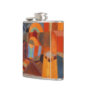 Klee Temple Gardens, kleurrijk Abstract kubisme Heupfles (Links)