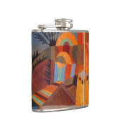 Klee Temple Gardens, kleurrijk Abstract kubisme Heupfles (Rechts)