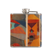 Klee Temple Gardens, kleurrijk Abstract kubisme Heupfles (Achterkant)