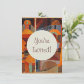 Klee Temple Gardens, kleurrijk Abstract kubisme Kaart (Staand voorkant)