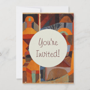 Klee Temple Gardens, kleurrijk Abstract kubisme Kaart