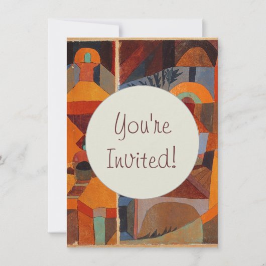 Klee Temple Gardens, kleurrijk Abstract kubisme Kaart (Voorkant)