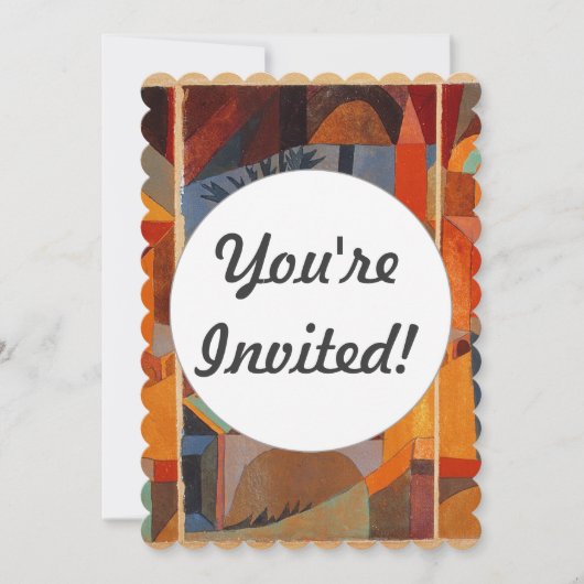 Klee Temple Gardens, kleurrijk Abstract kubisme Kaart (Voorkant)