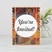 Klee Temple Gardens, kleurrijk Abstract kubisme Kaart (Staand voorkant)