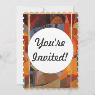 Klee Temple Gardens, kleurrijk Abstract kubisme Kaart