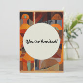 Klee Temple Gardens, kleurrijk Abstract kubisme Kaart (Staand voorkant)