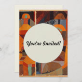 Klee Temple Gardens, kleurrijk Abstract kubisme Kaart (Voorkant / Achterkant)