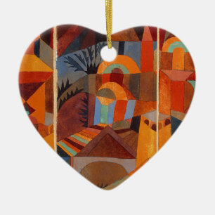 Klee Temple Gardens, kleurrijk Abstract kubisme Keramisch Ornament